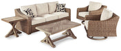 Beachcroft Outdoor Conversation Set - Vida Furniture (Laredo,TX)