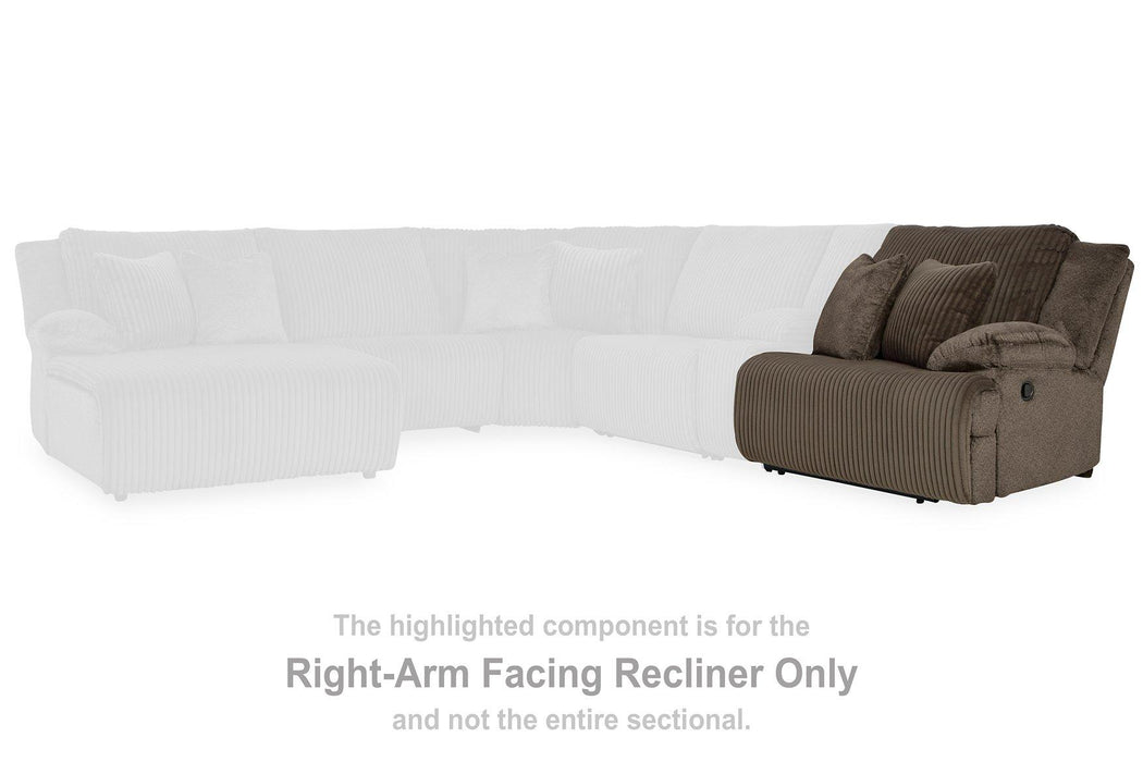 Top Tier Reclining Sectional with Chaise - Vida Furniture (Laredo,TX)