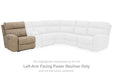 Next-Gen DuraPella Power Reclining Sectional Loveseat with Console - Vida Furniture (Laredo,TX)