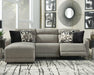 Colleyville Power Reclining Sectional with Chaise - Vida Furniture (Laredo,TX)