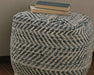 Chevron Pouf - Vida Furniture (Laredo,TX)