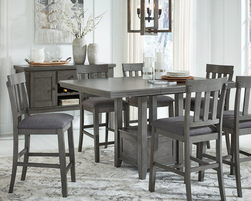 Hallanden Counter Height Dining Room Set - Vida Furniture (Laredo,TX)