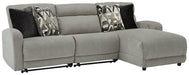Colleyville Power Reclining Sectional with Chaise - Vida Furniture (Laredo,TX)