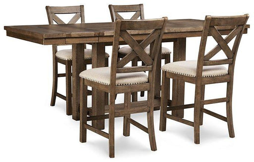 Moriville Counter Height Dining Set - Vida Furniture (Laredo,TX)