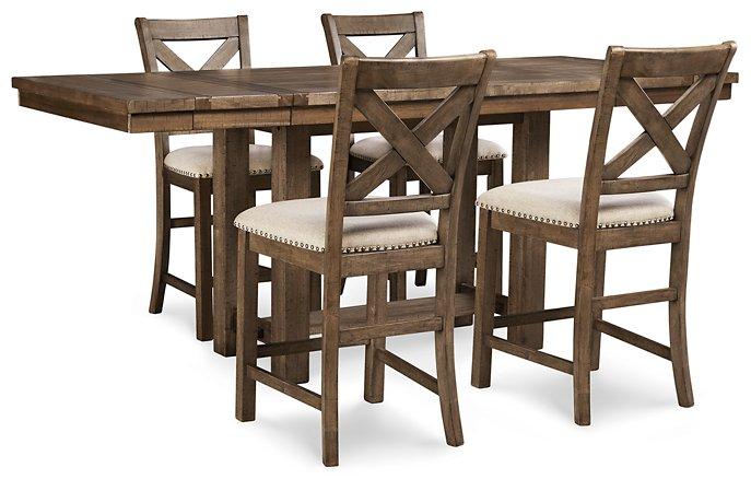 Moriville Counter Height Dining Set - Vida Furniture (Laredo,TX)