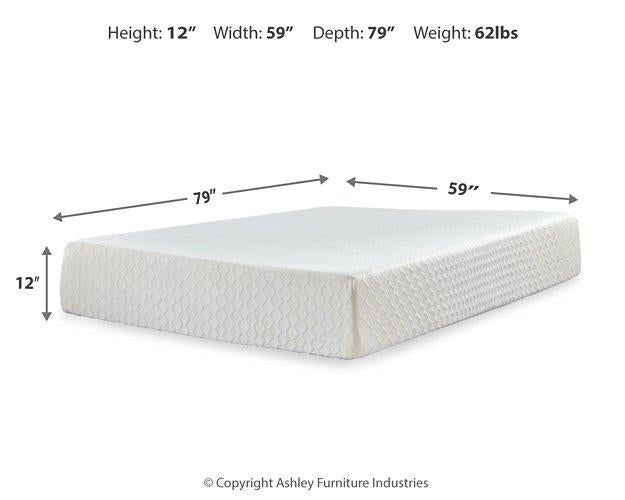 Chime 12 Inch Memory Foam Mattress in a Box - Vida Furniture (Laredo,TX)