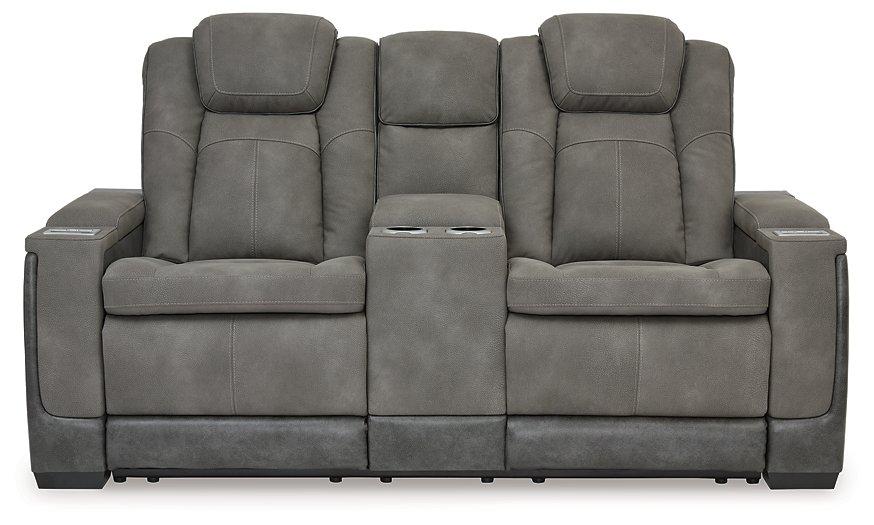 Next-Gen DuraPella Power Reclining Loveseat with Console - Vida Furniture (Laredo,TX)