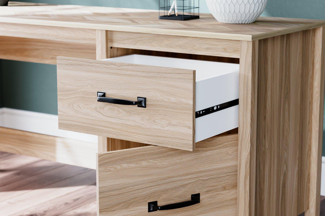 Battelle 60" Home Office Desk with Return - Vida Furniture (Laredo,TX)