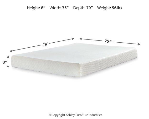 Chime 8 Inch Memory Foam Mattress in a Box - Vida Furniture (Laredo,TX)