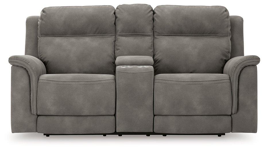 Next-Gen DuraPella Power Reclining Loveseat with Console - Vida Furniture (Laredo,TX)