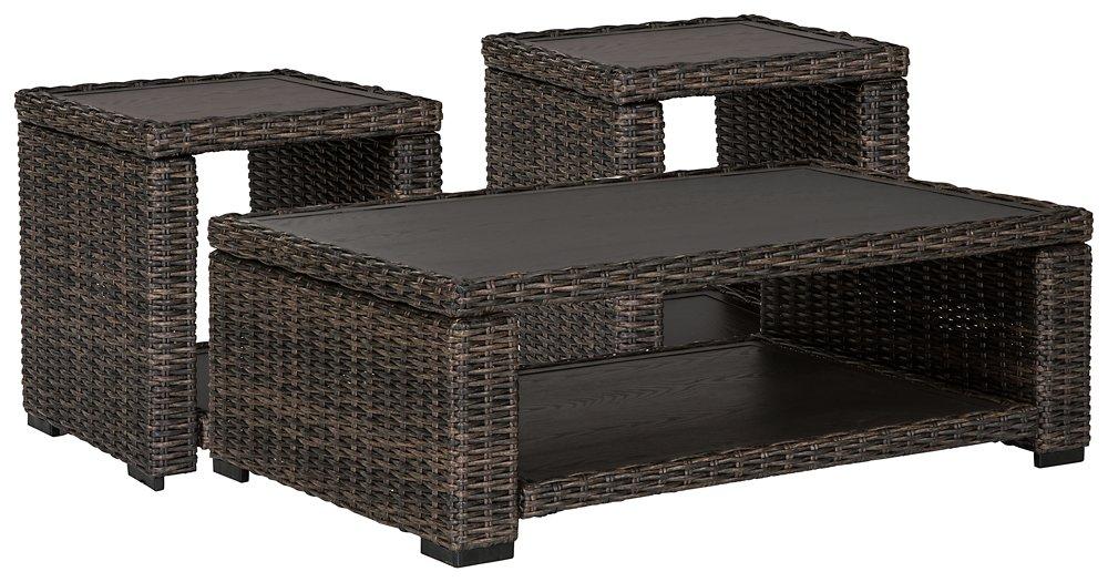 Grasson Lane Outdoor Occasional Table Set - Vida Furniture (Laredo,TX)