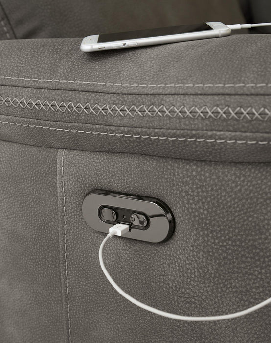 Next-Gen DuraPella Power Reclining Loveseat with Console - Vida Furniture (Laredo,TX)