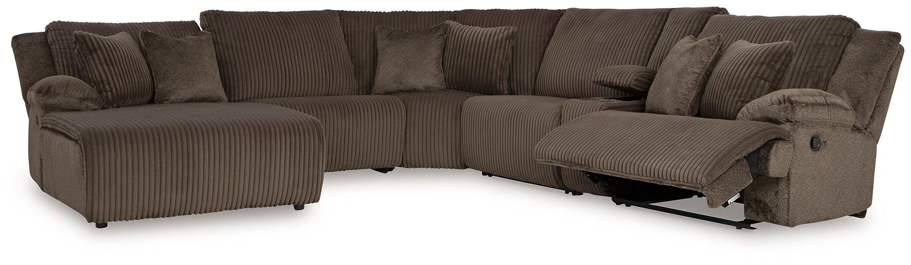 Top Tier Reclining Sectional with Chaise - Vida Furniture (Laredo,TX)