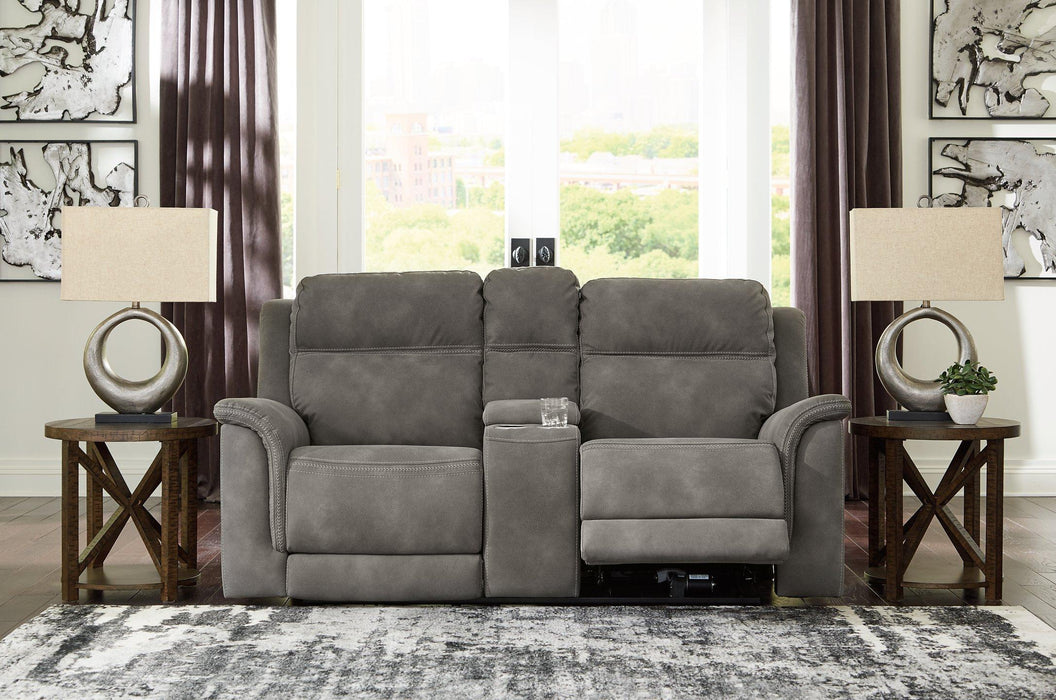 Next-Gen DuraPella Power Reclining Loveseat with Console - Vida Furniture (Laredo,TX)