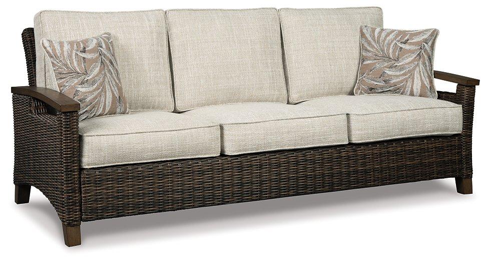 Paradise Trail Outdoor Sofa, Lounge Chairs and Fire Pit Table - Vida Furniture (Laredo,TX)