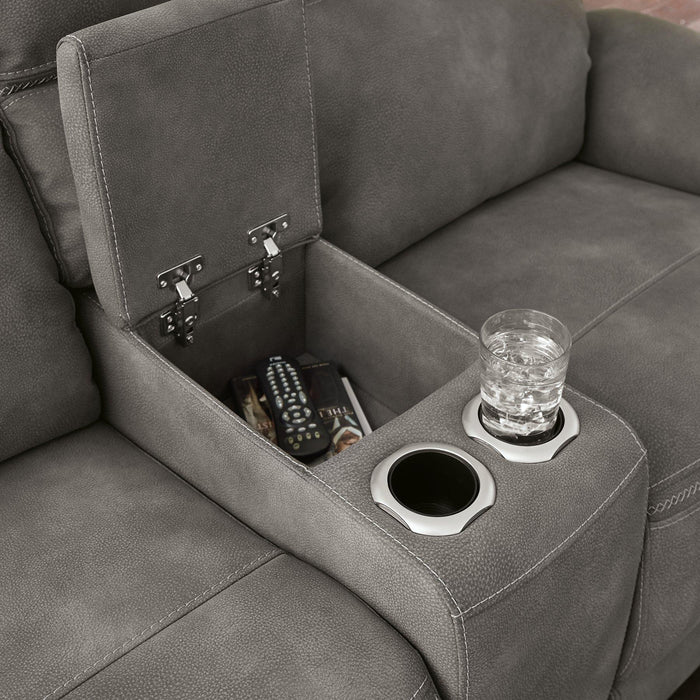 Next-Gen DuraPella Power Reclining Loveseat with Console - Vida Furniture (Laredo,TX)