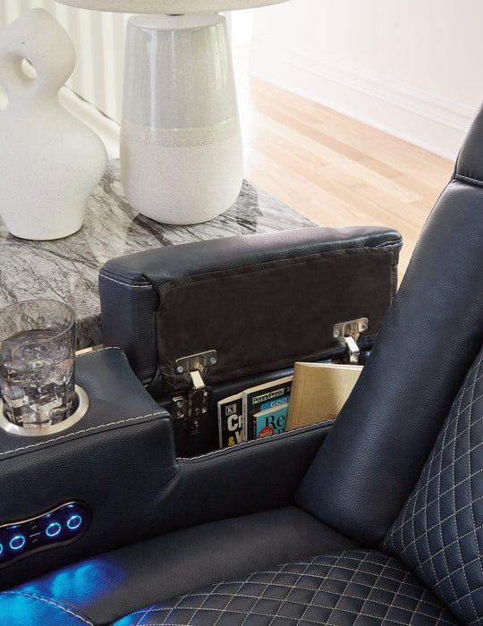 Fyne-Dyme Power Reclining Loveseat with Console - Vida Furniture (Laredo,TX)