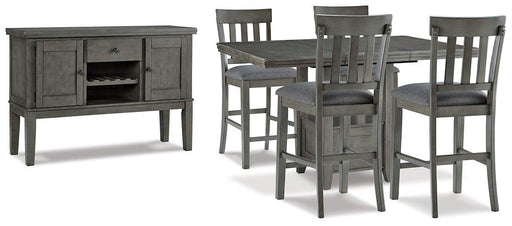Hallanden Counter Height Dining Room Set - Vida Furniture (Laredo,TX)
