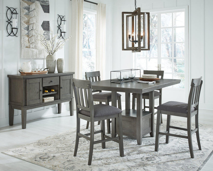 Hallanden Counter Height Dining Room Set - Vida Furniture (Laredo,TX)
