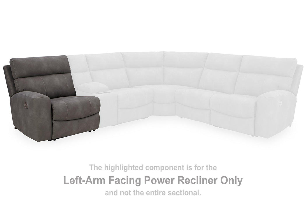Next-Gen DuraPella Power Reclining Sectional Loveseat with Console - Vida Furniture (Laredo,TX)