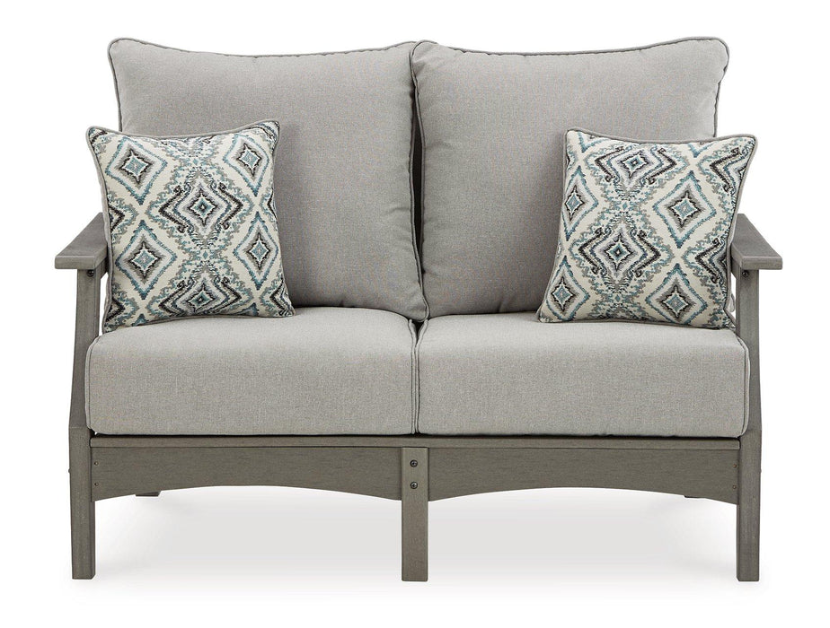 Visola Outdoor Sofa and Loveseat Set - Vida Furniture (Laredo,TX)