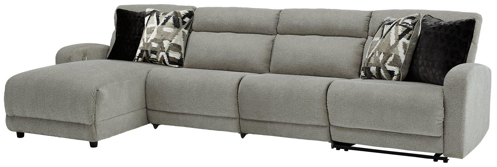 Colleyville Power Reclining Sectional with Chaise - Vida Furniture (Laredo,TX)