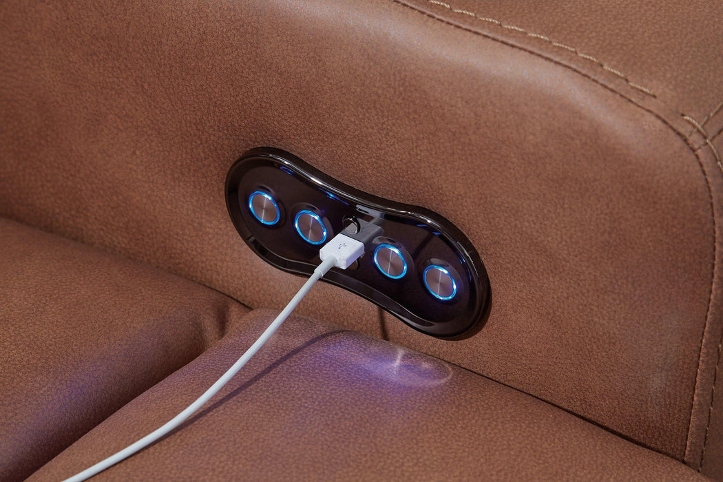 Clean-Slate Power Reclining Loveseat with Console - Vida Furniture (Laredo,TX)