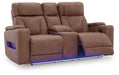 Clean-Slate Power Reclining Loveseat with Console - Vida Furniture (Laredo,TX)