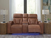 Clean-Slate Power Reclining Loveseat with Console - Vida Furniture (Laredo,TX)