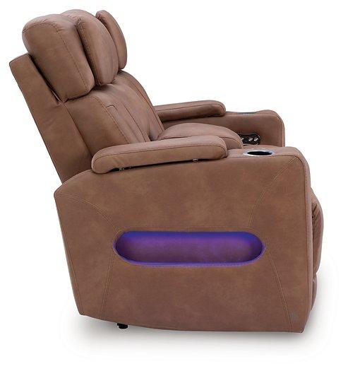 Clean-Slate Power Reclining Loveseat with Console - Vida Furniture (Laredo,TX)