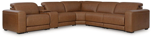 Magic Man Power Reclining Sectional with Console - Vida Furniture (Laredo,TX)