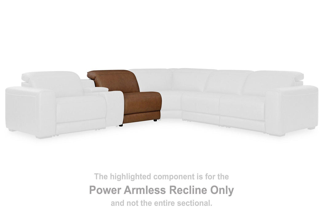 Magic Man Power Reclining Sectional with Console - Vida Furniture (Laredo,TX)