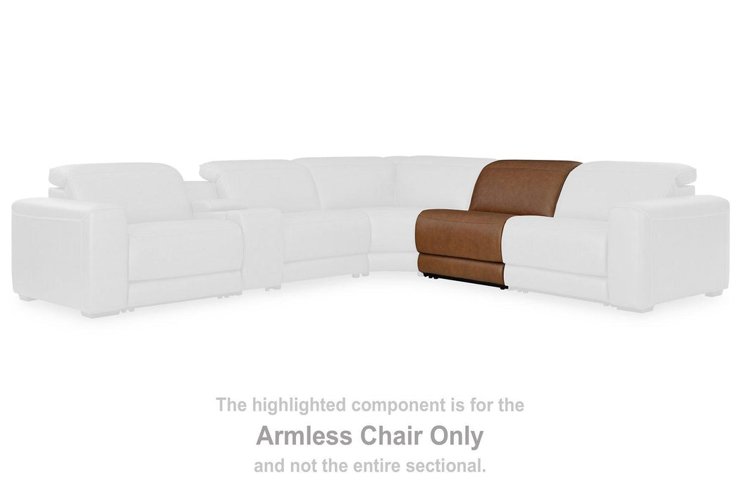 Magic Man Power Reclining Sectional with Console - Vida Furniture (Laredo,TX)