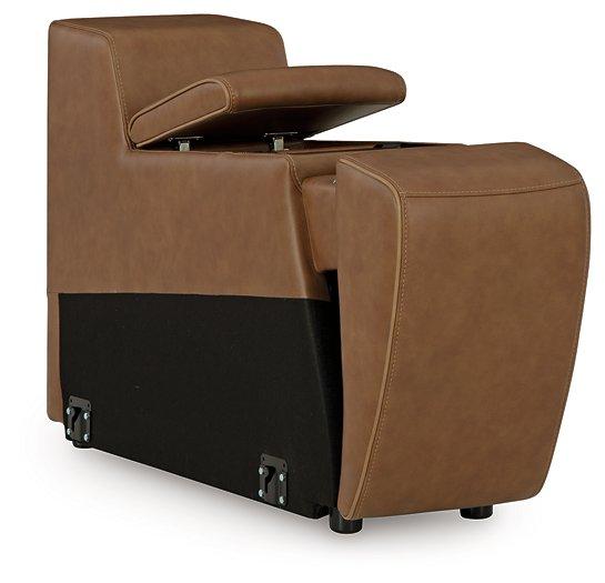 Magic Man Power Reclining Sectional Loveseat with Console - Vida Furniture (Laredo,TX)