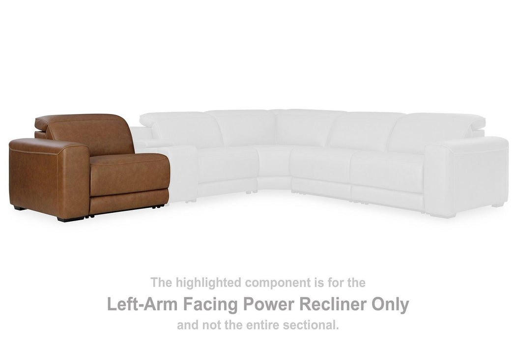 Magic Man Power Reclining Sectional Loveseat with Console - Vida Furniture (Laredo,TX)