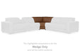 Magic Man Power Reclining Sectional with Console - Vida Furniture (Laredo,TX)
