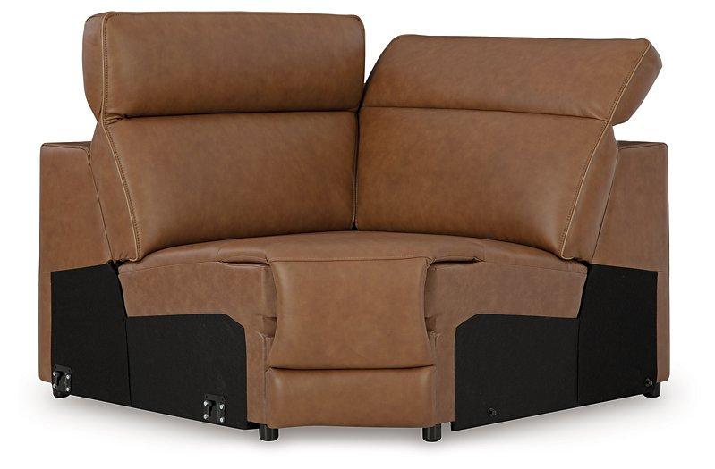 Magic Man Power Reclining Sectional with Console - Vida Furniture (Laredo,TX)