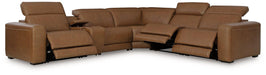 Magic Man Power Reclining Sectional with Console - Vida Furniture (Laredo,TX)