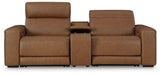 Magic Man Power Reclining Sectional Loveseat with Console - Vida Furniture (Laredo,TX)