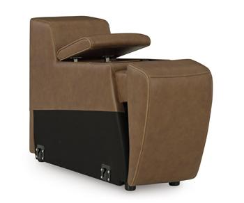 Magic Man Power Reclining Sectional Loveseat with Console - Vida Furniture (Laredo,TX)