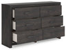 Hollivern Dresser and Mirror - Vida Furniture (Laredo,TX)