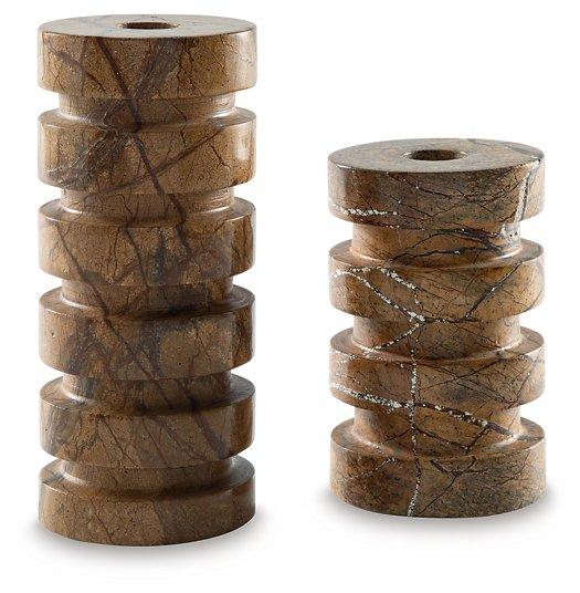 Emsleyfield Candle Holder Set (Set of 2) - Vida Furniture (Laredo,TX)