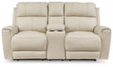 Dahlmoore Power Reclining Loveseat with Console - Vida Furniture (Laredo,TX)