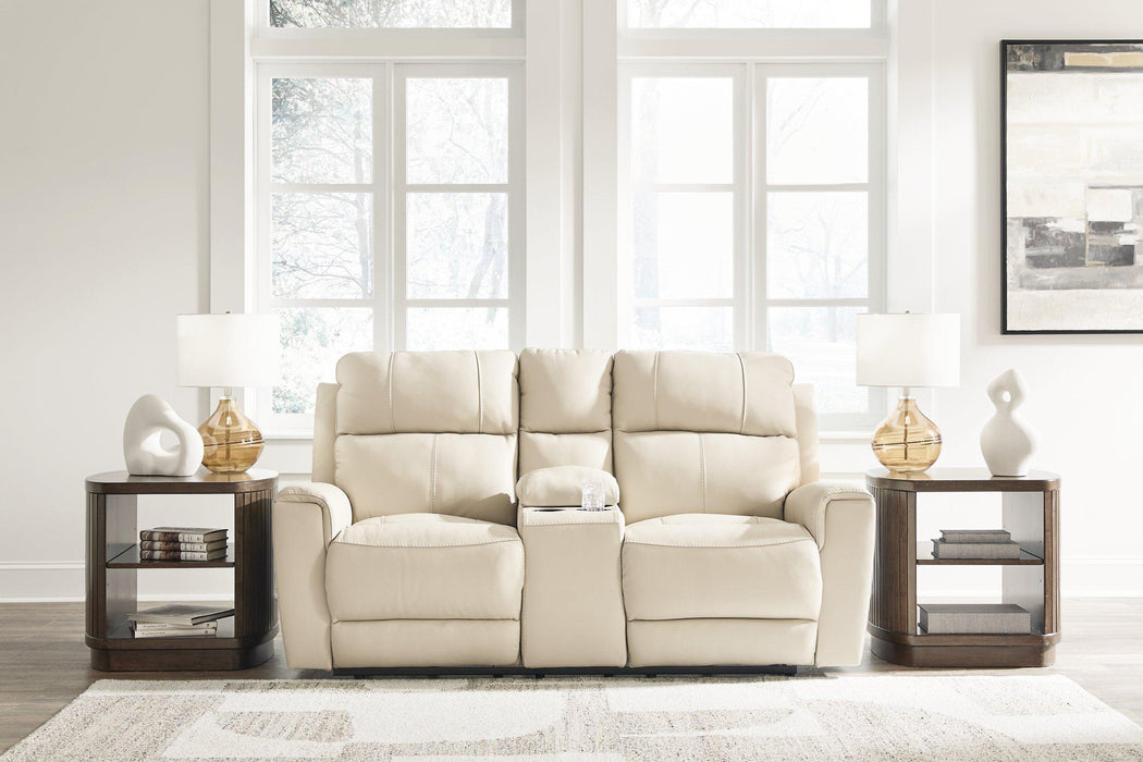 Dahlmoore Power Reclining Loveseat with Console - Vida Furniture (Laredo,TX)