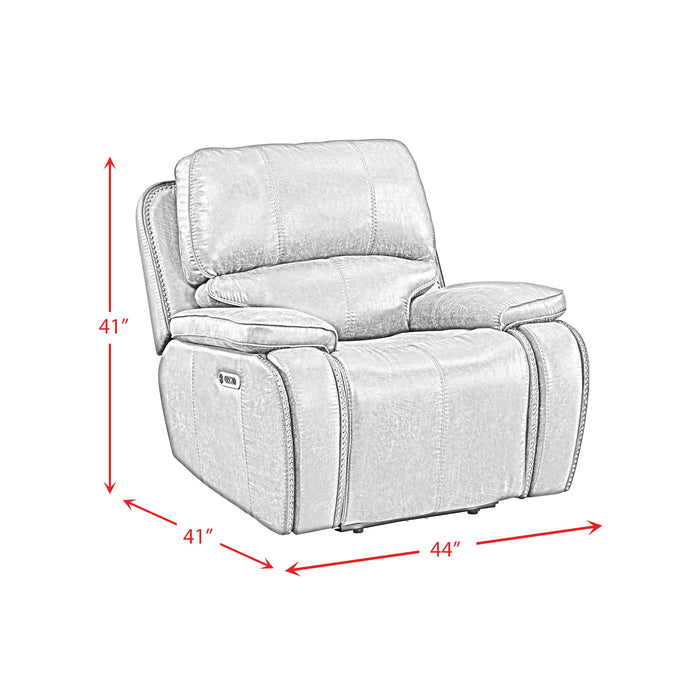 Atlantis Power Motion Recliner with Power Head Recliner in Heritage Brown - Vida Furniture (Laredo,TX)