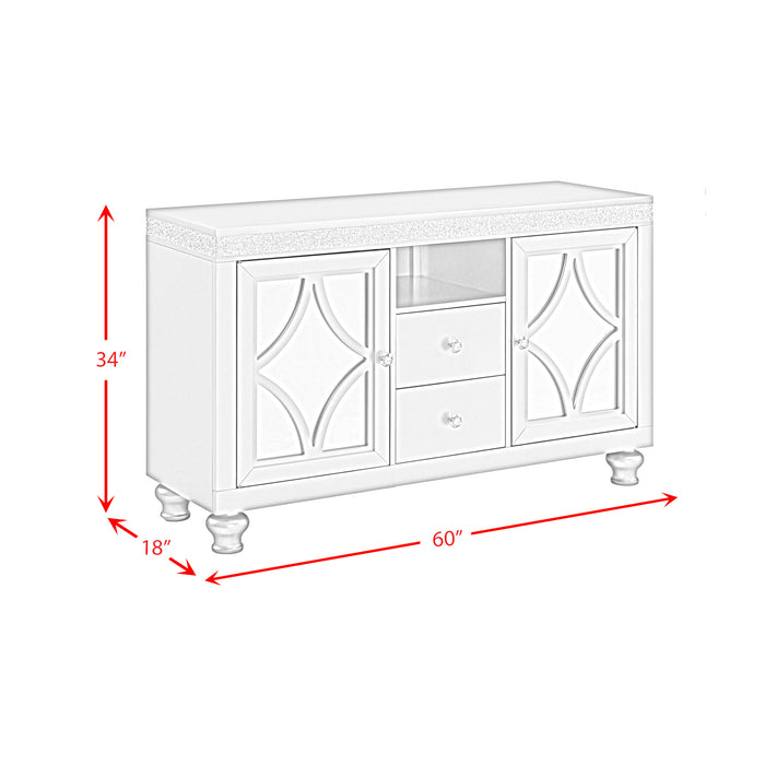 Avril 60" TV Stand in Silver