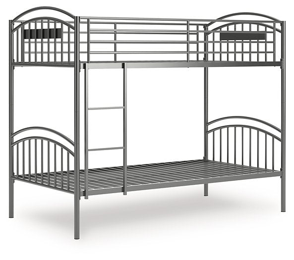 Lanceburg Bunk Bed with Ladder - Vida Furniture (Laredo,TX)