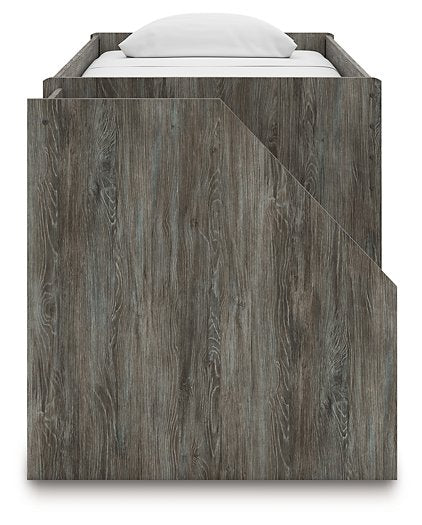 Frandern Loft Bed with Bookcase Storage - Vida Furniture (Laredo,TX)