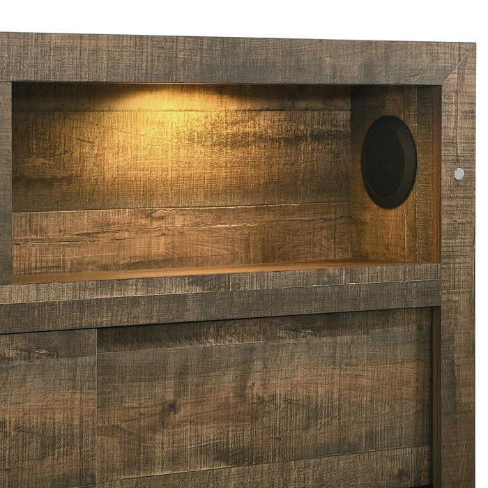 Bailey Bookcase Panel Bedroom Set with Bluetooth - Vida Furniture (Laredo,TX)