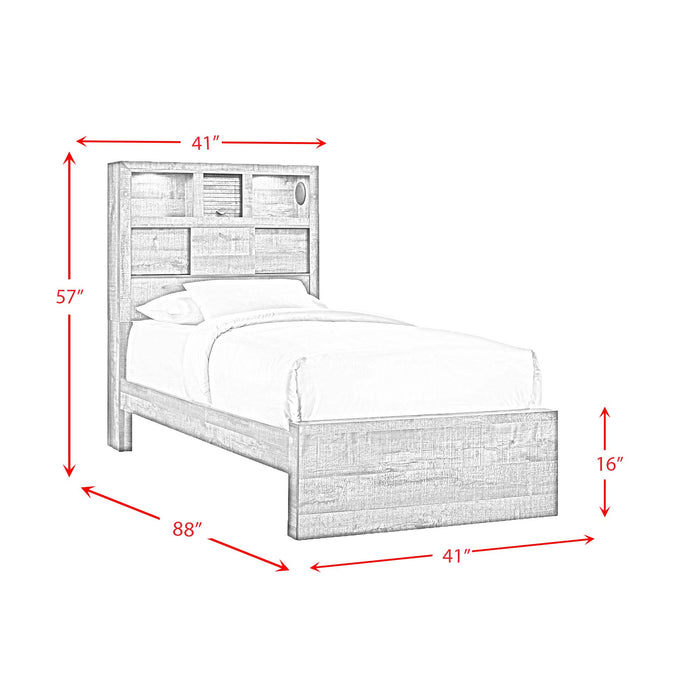 Bailey Bookcase Panel Bedroom Set with Bluetooth - Vida Furniture (Laredo,TX)